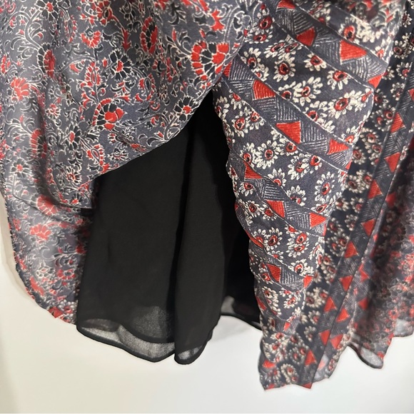 ULLA JOHNSON Callista Belted Gathered Twilight Floral Silk Dress - Picture 8 of 13